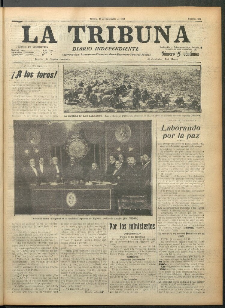 Miniatura de La Tribuna del 17 de diciembre de 1912