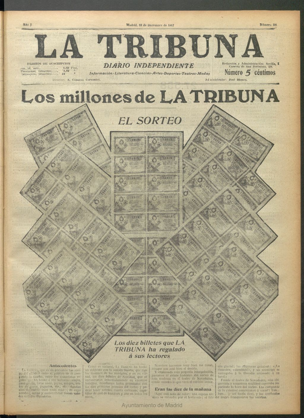 Miniatura de La Tribuna del 18 de diciembre de 1912