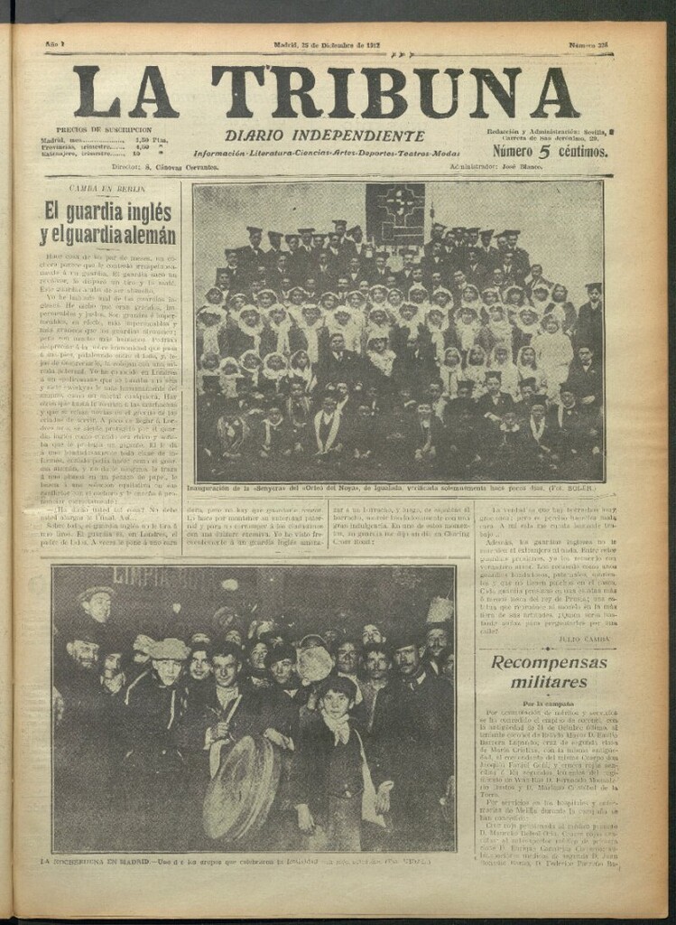 Miniatura de La Tribuna del 25 de diciembre de 1912