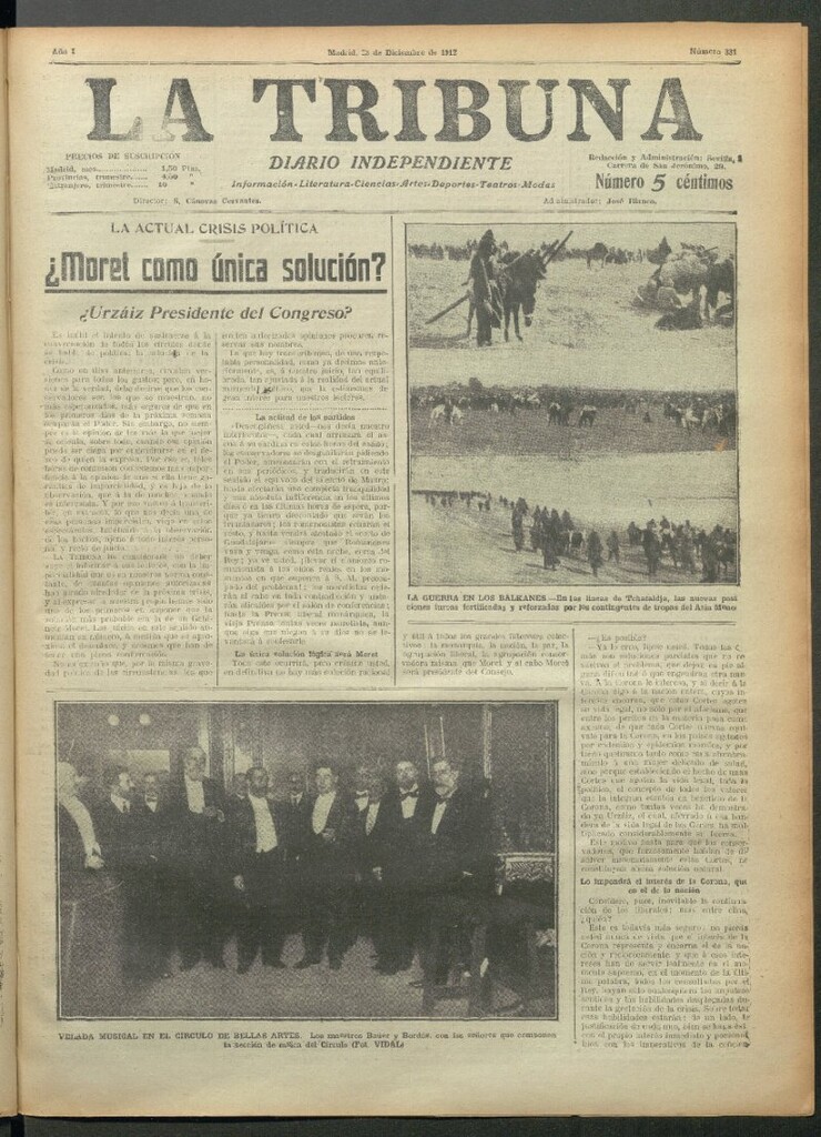 Miniatura de La Tribuna del 28 de diciembre de 1912