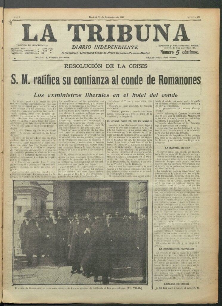 Miniatura de La Tribuna del 31 de diciembre de 1912