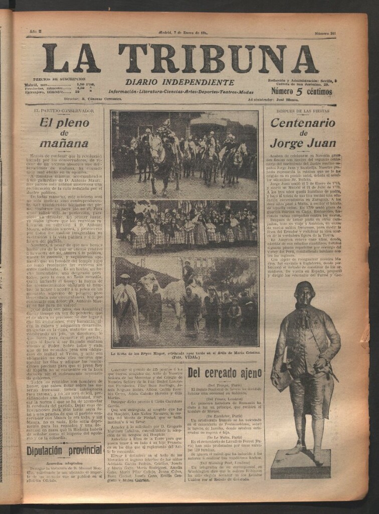 Miniatura de La Tribuna del 7 de enero de 1913