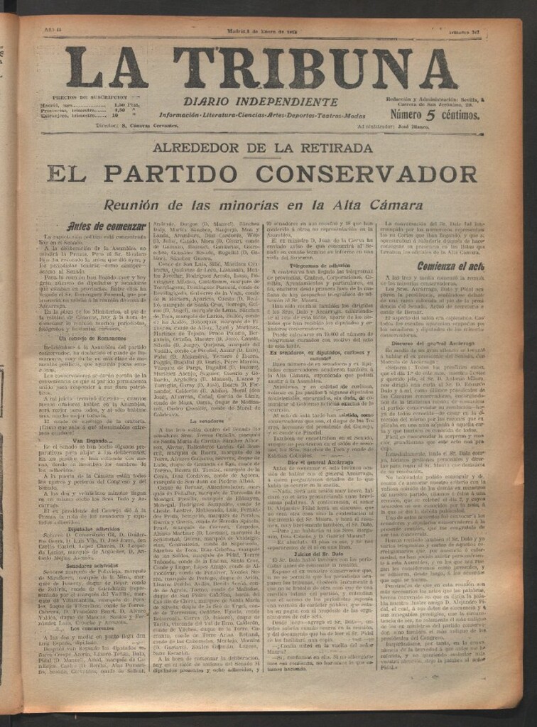 Miniatura de La Tribuna del 8 de enero de 1913