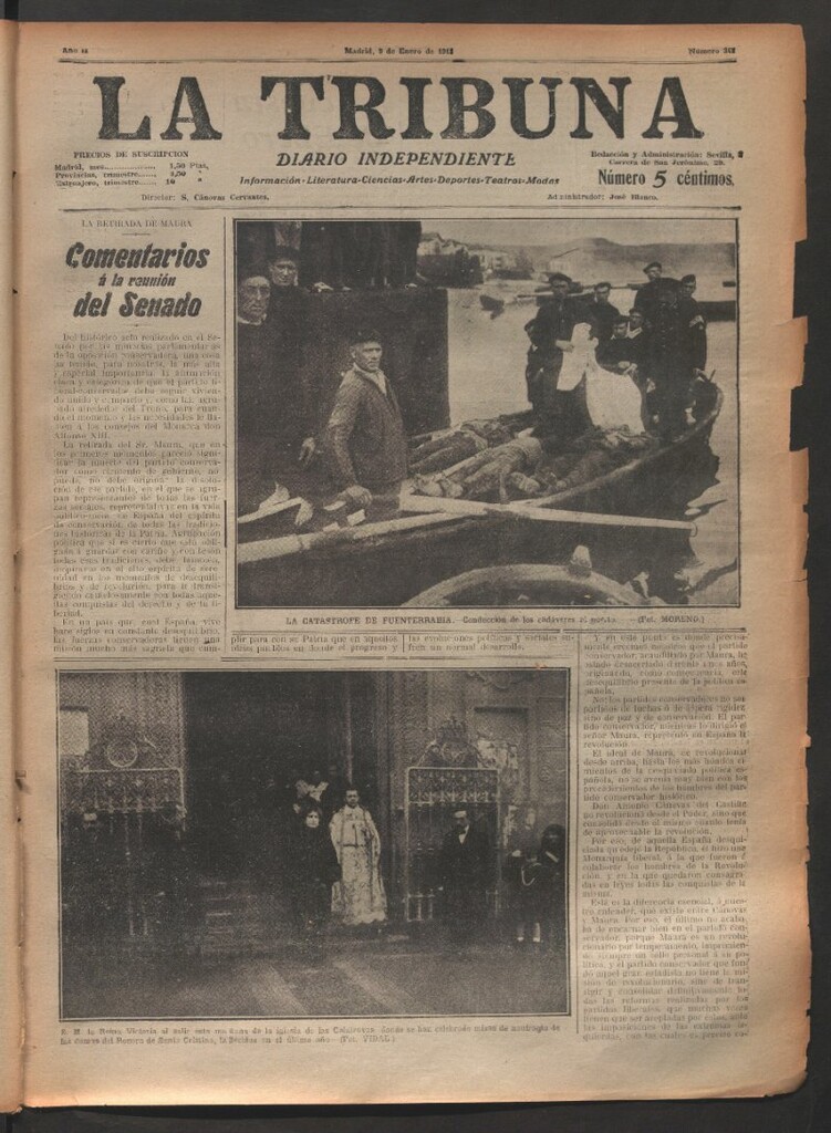 Miniatura de La Tribuna del 9 de enero de 1913