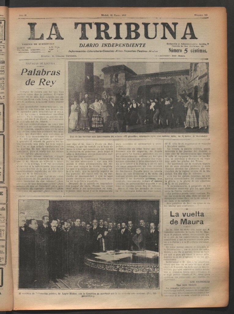 Miniatura de La Tribuna del 11 de enero de 1913