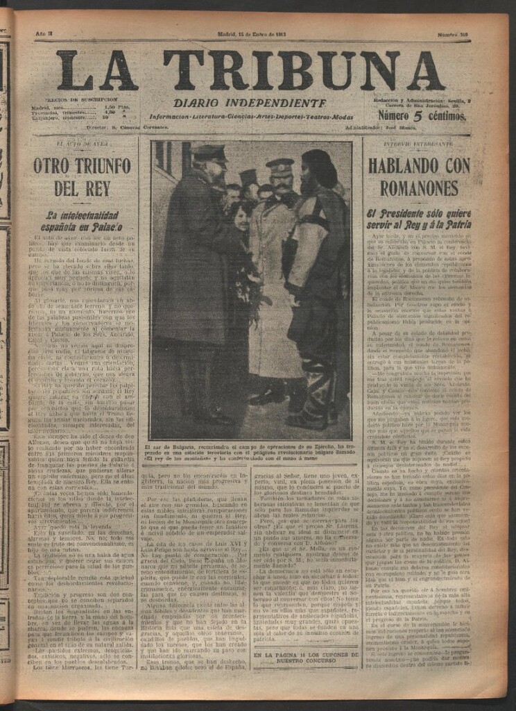 Miniatura de La Tribuna del 15 de enero de 1913