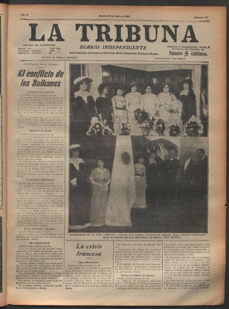 Miniatura de La Tribuna del 19 de enero de 1913