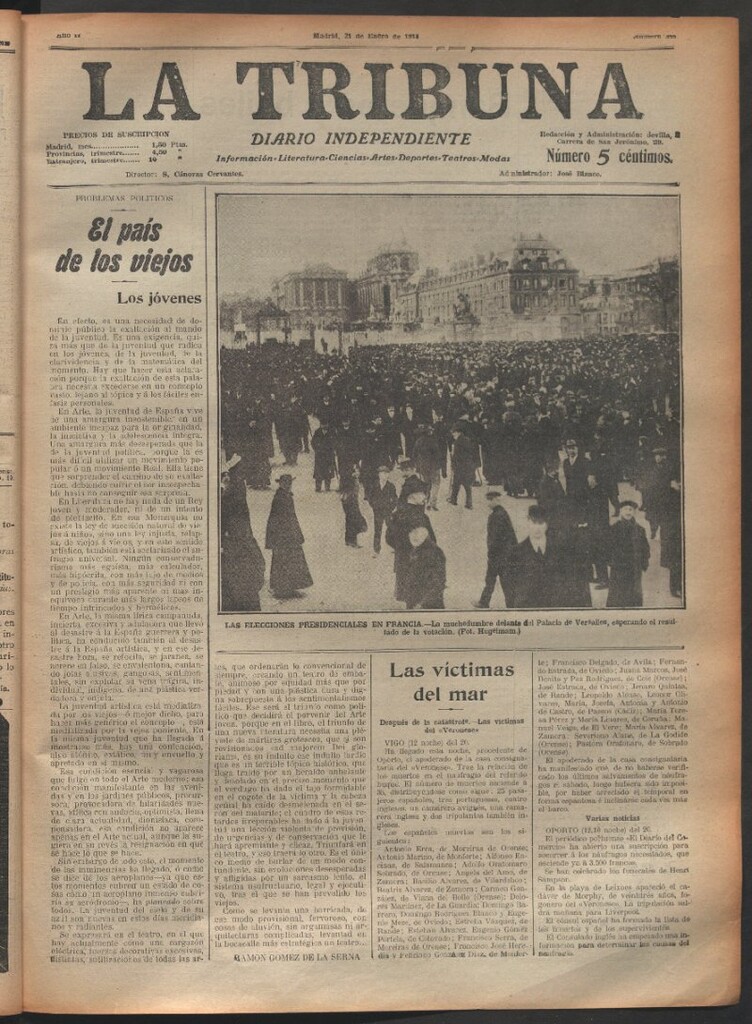 Miniatura de La Tribuna del 21 de enero de 1913