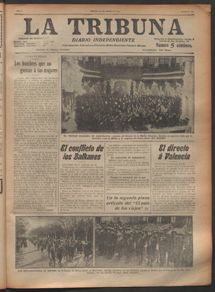 Miniatura de La Tribuna del 22 de enero de 1913