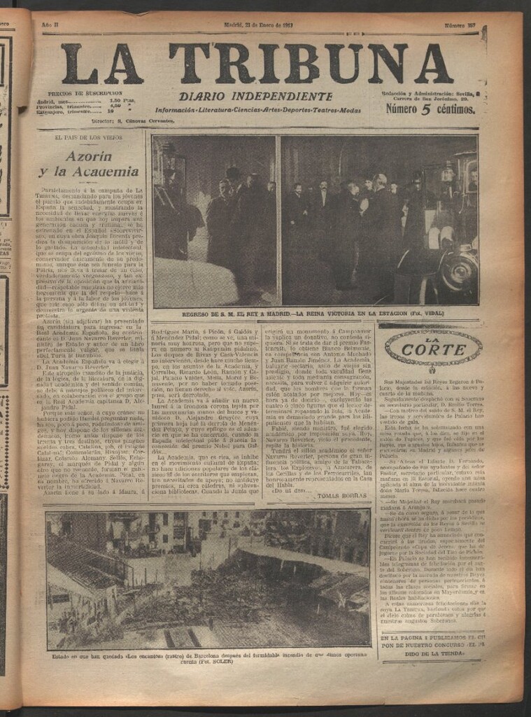 Miniatura de La Tribuna del 23 de enero de 1913