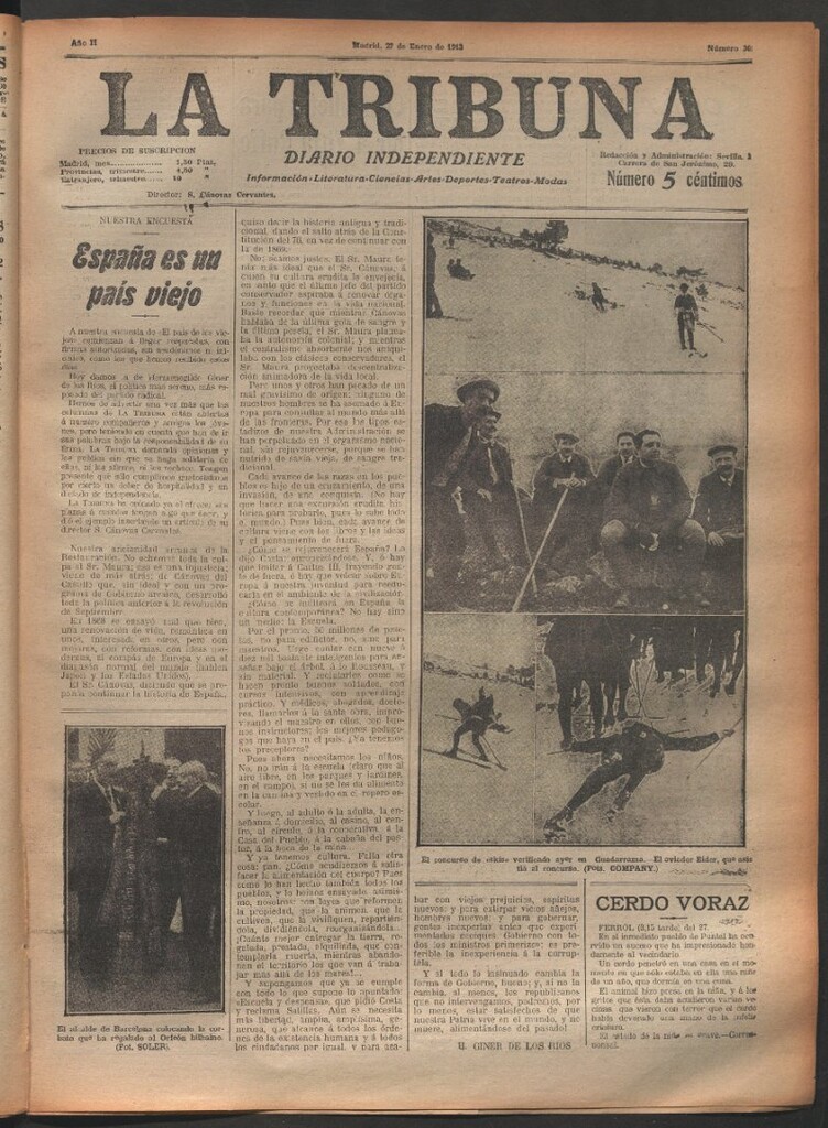 Miniatura de La Tribuna del 27 de enero de 1913