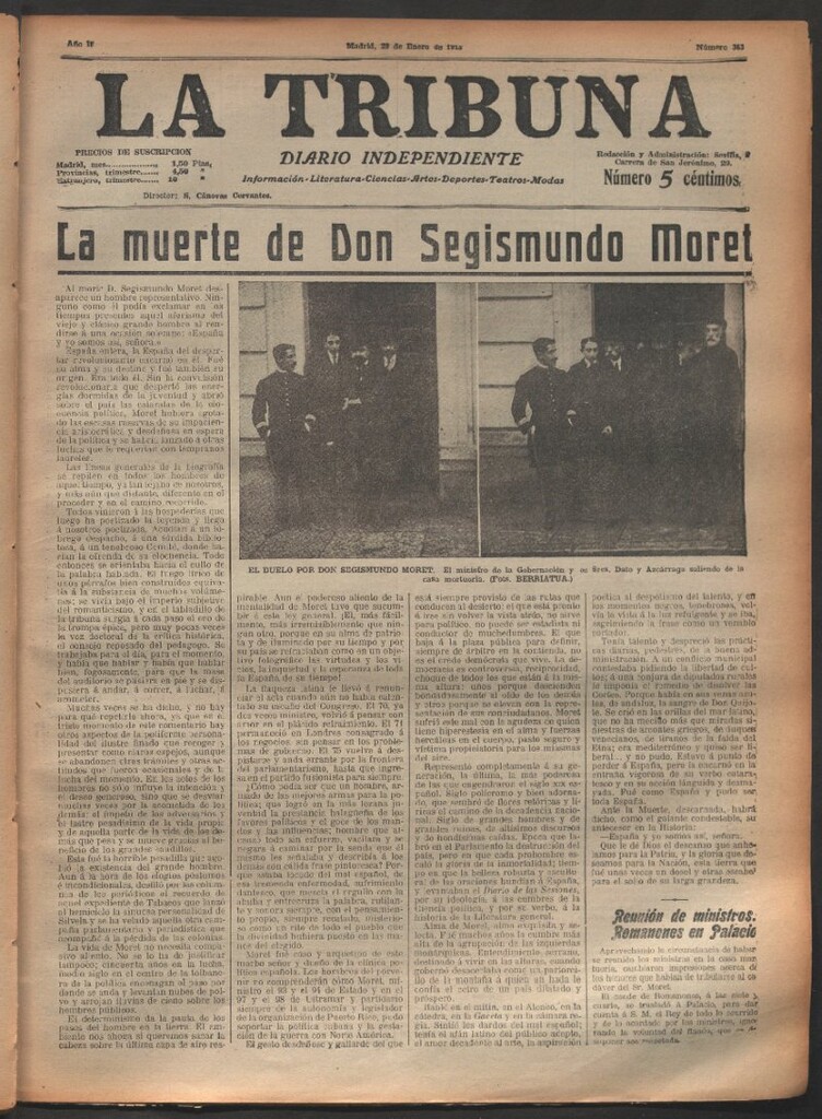Miniatura de La Tribuna del 29 de enero de 1913