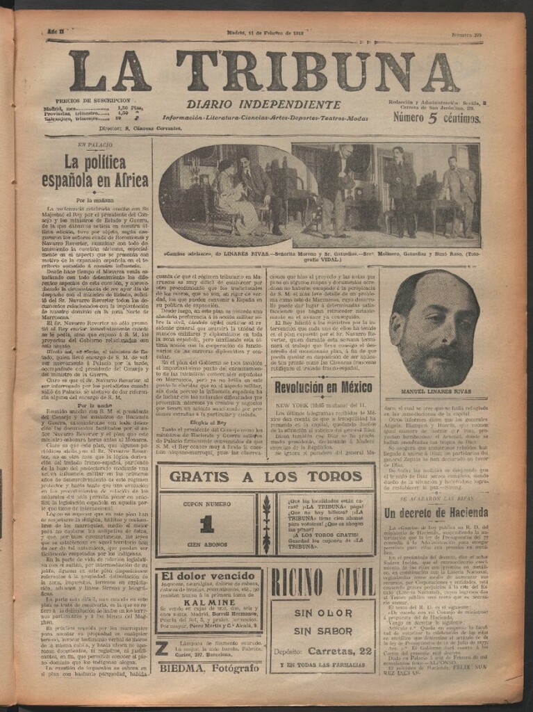 Miniatura de La Tribuna del 11 de febrero de 1913