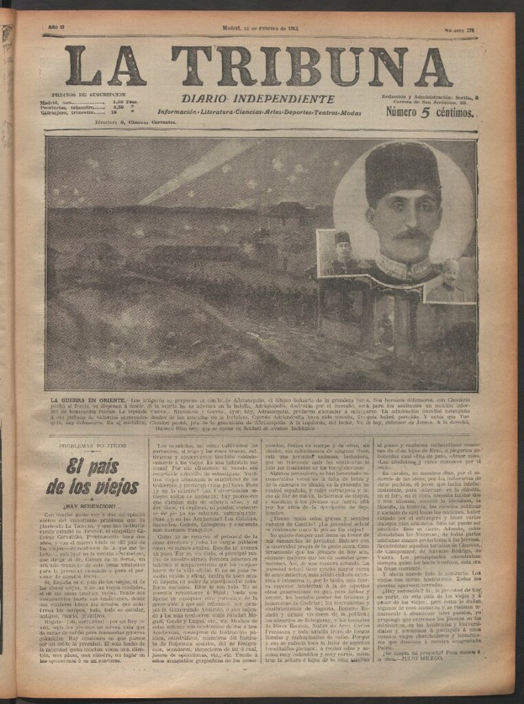 Miniatura de La Tribuna del 12 de febrero de 1913