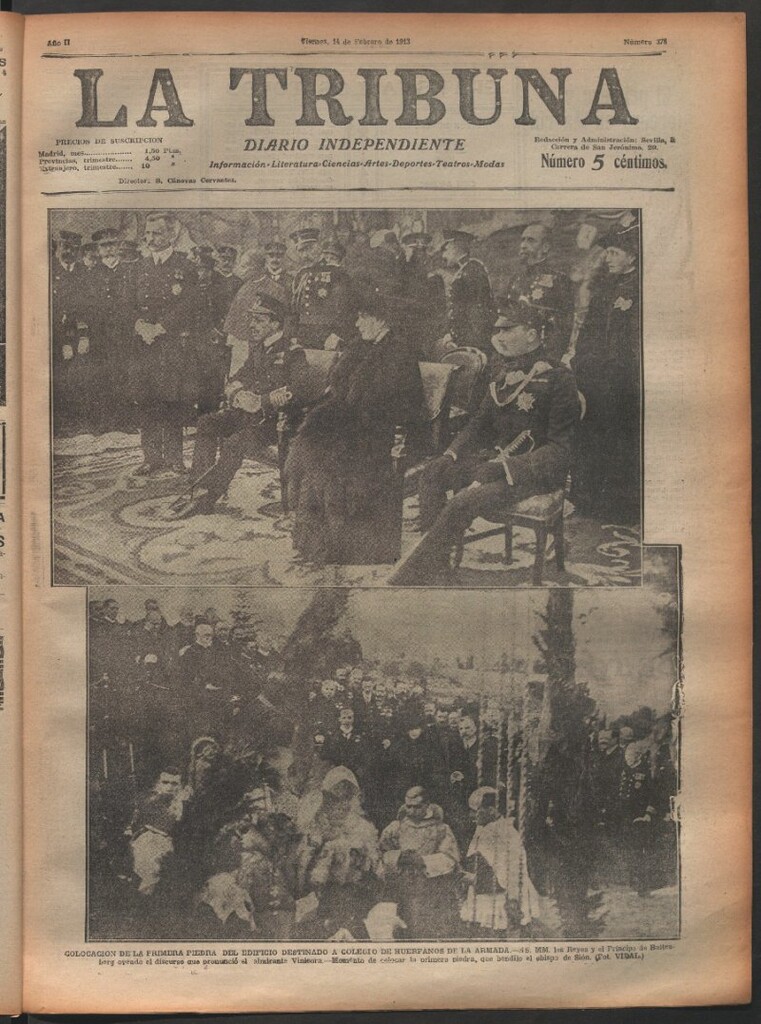 Miniatura de La Tribuna del 14 de febrero de 1913