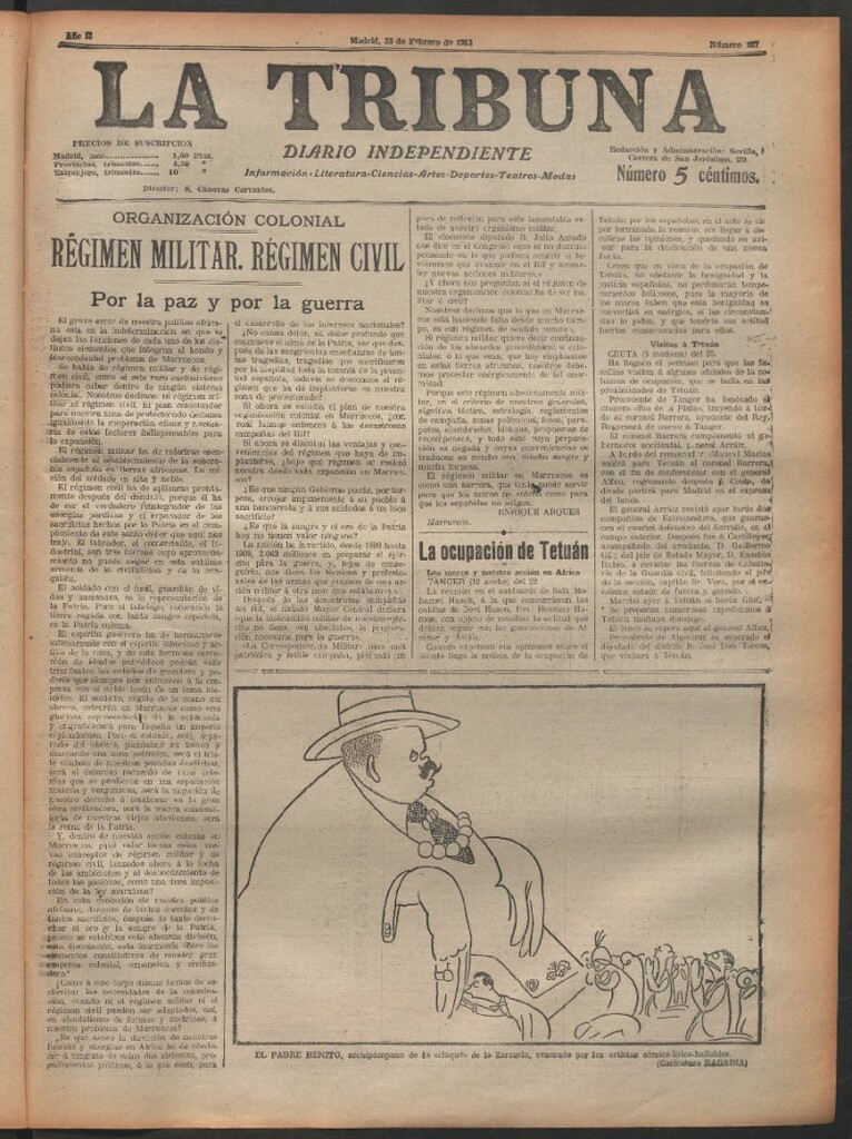 Miniatura de La Tribuna del 23 de febrero de 1913