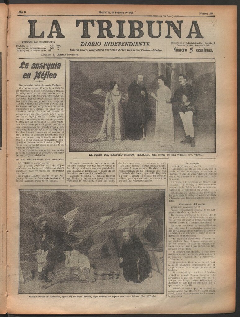 Miniatura de La Tribuna del 25 de febrero de 1913