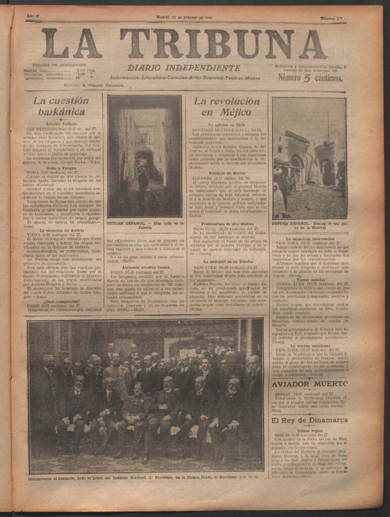 Miniatura de La Tribuna del 27 de febrero de 1913
