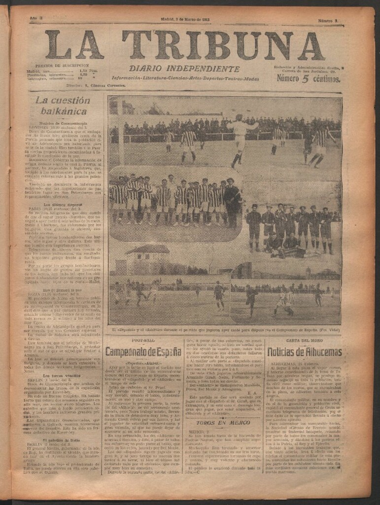 Miniatura de La Tribuna del 3 de marzo de 1913