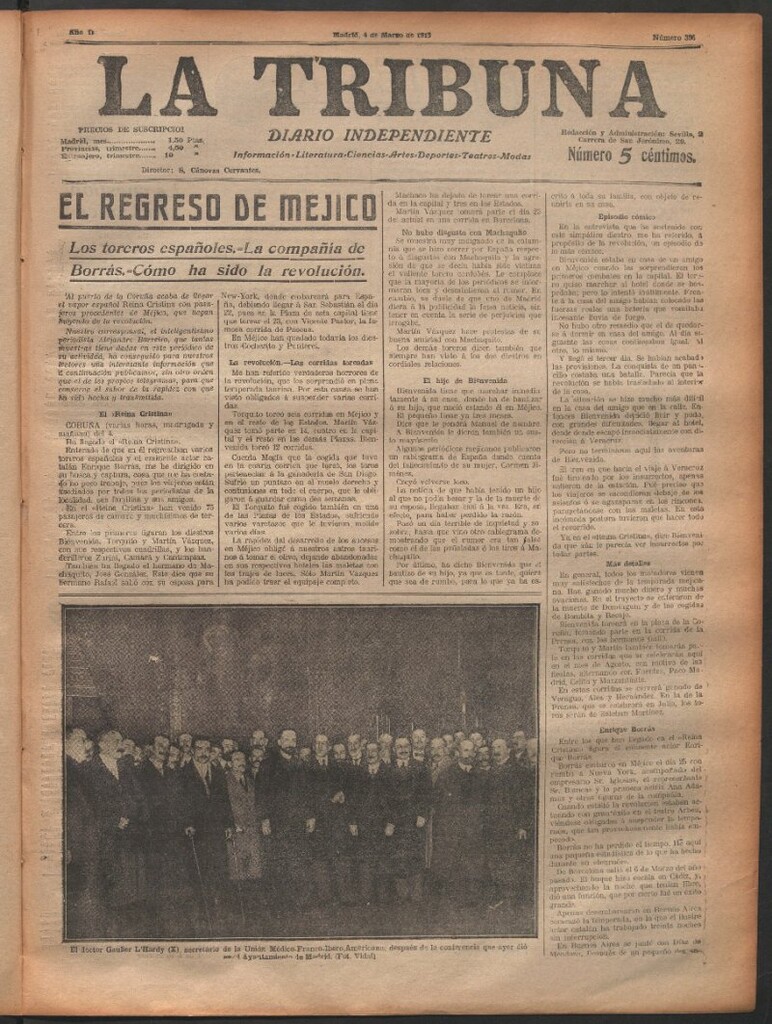 Miniatura de La Tribuna del 4 de marzo de 1913