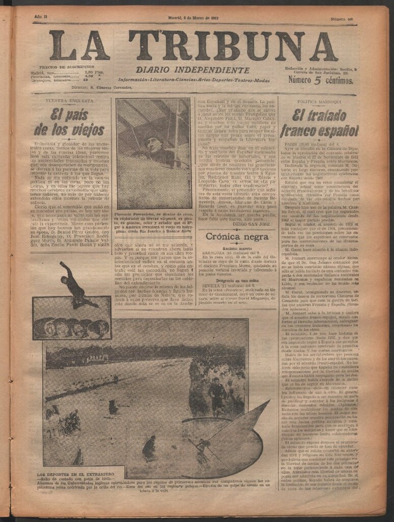 Miniatura de La Tribuna del 8 de marzo de 1913