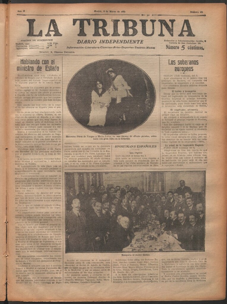 Miniatura de La Tribuna del 9 de marzo de 1913