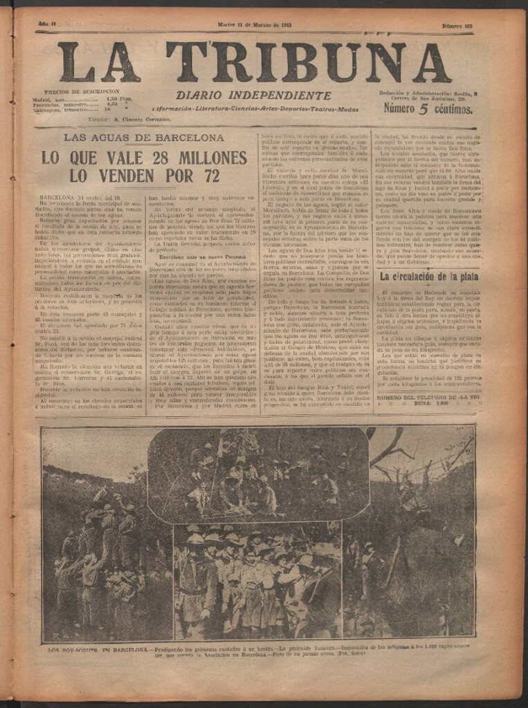 Miniatura de La Tribuna del 11 de marzo de 1913