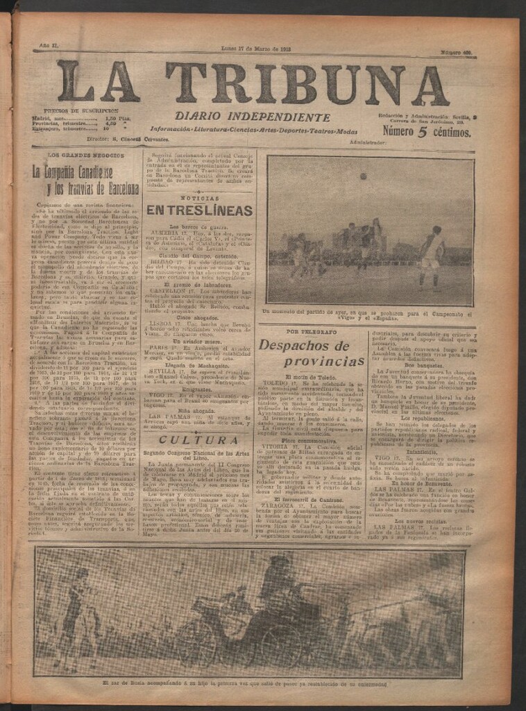 Miniatura de La Tribuna del 17 de marzo de 1913