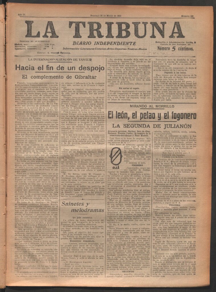 Miniatura de La Tribuna del 30 de marzo de 1913