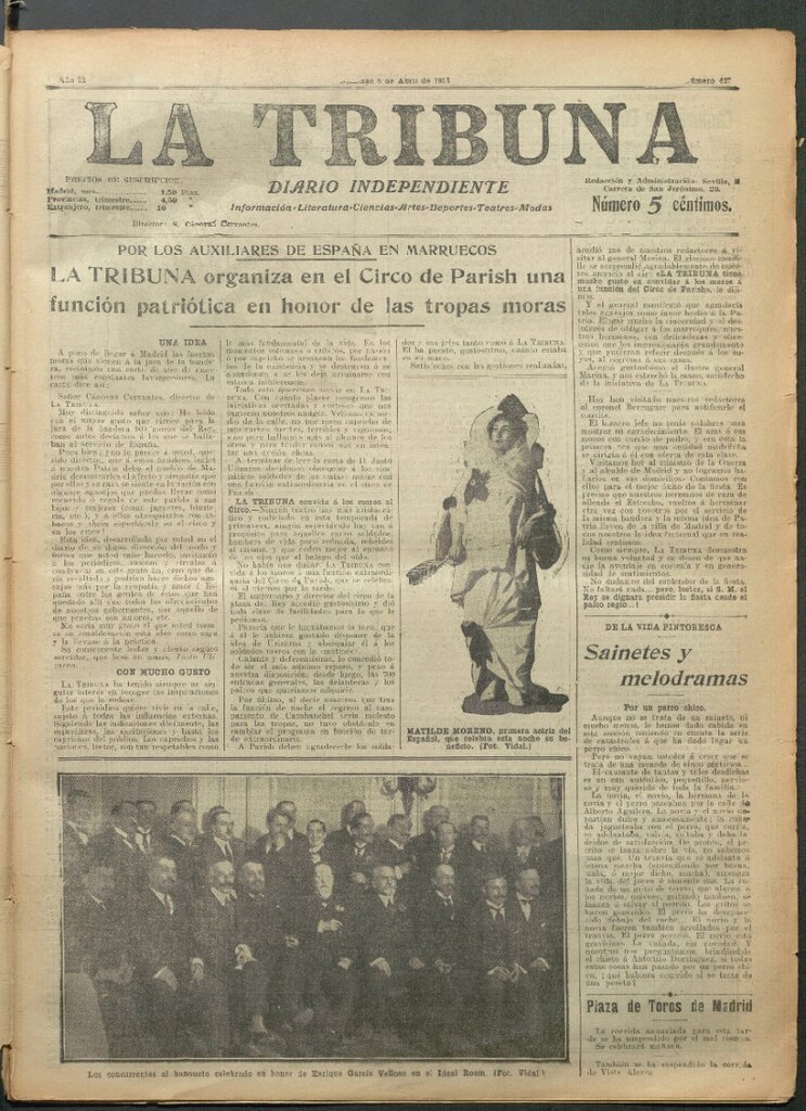 Miniatura de La Tribuna del 6 de abril de 1913
