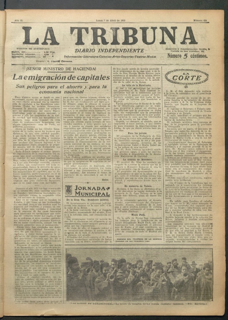 Miniatura de La Tribuna del 7 de abril de 1913