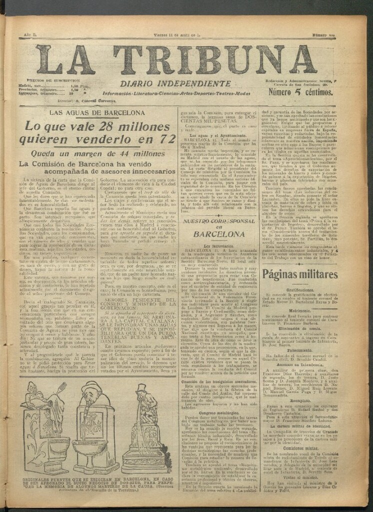 Miniatura de La Tribuna del 11 de abril de 1913
