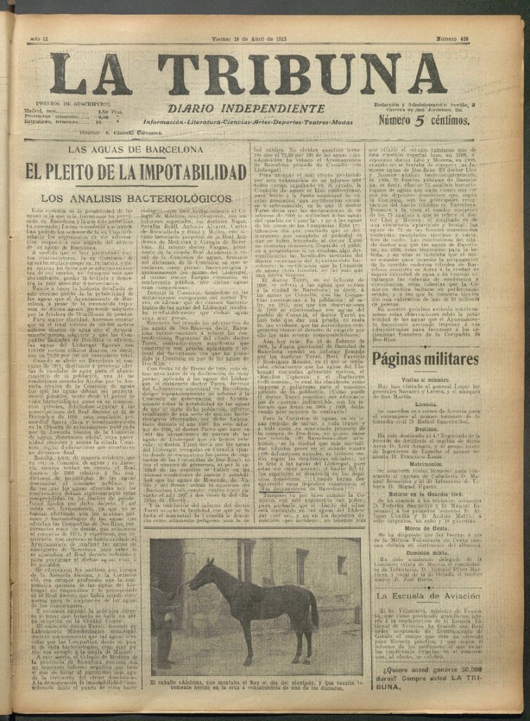 Miniatura de La Tribuna del 18 de abril de 1913