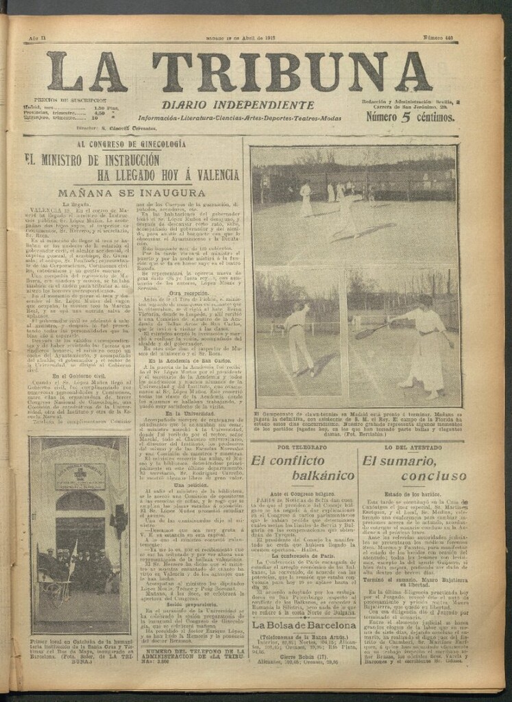 Miniatura de La Tribuna del 19 de abril de 1913
