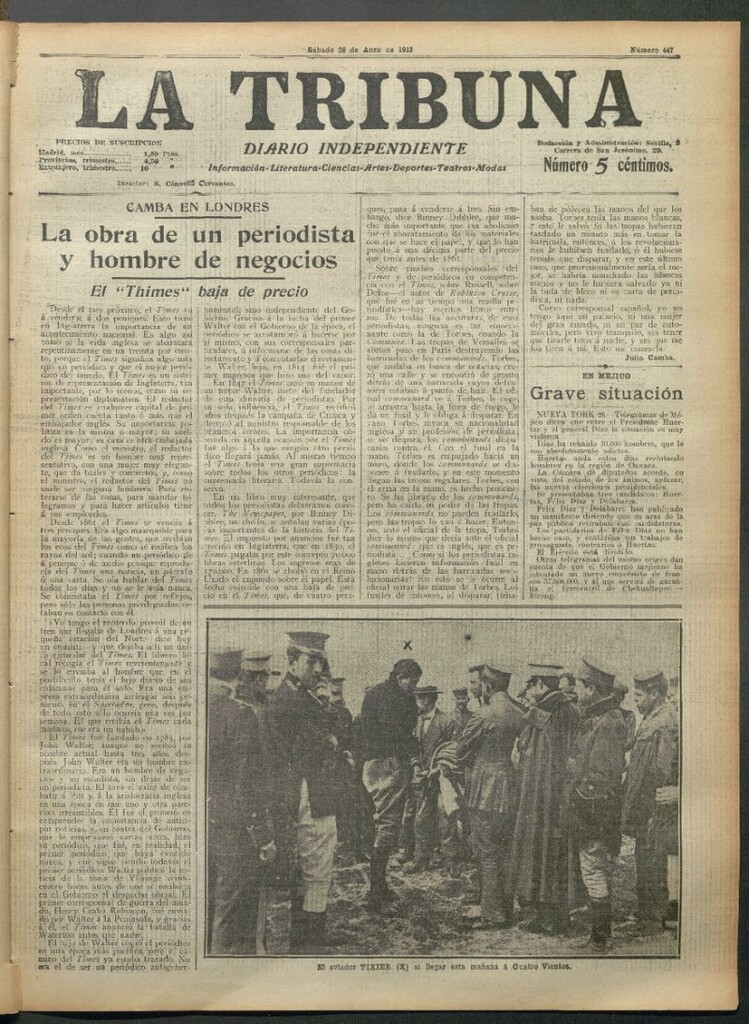 Miniatura de La Tribuna del 26 de abril de 1913