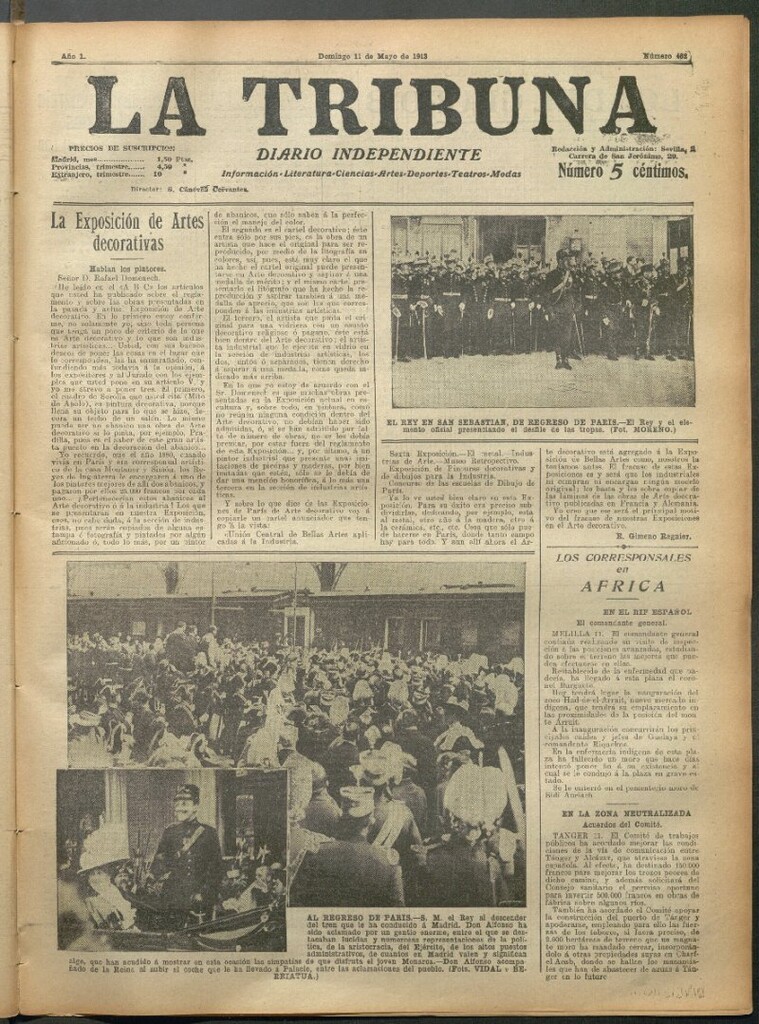 Miniatura de La Tribuna del 11 de mayo de 1913
