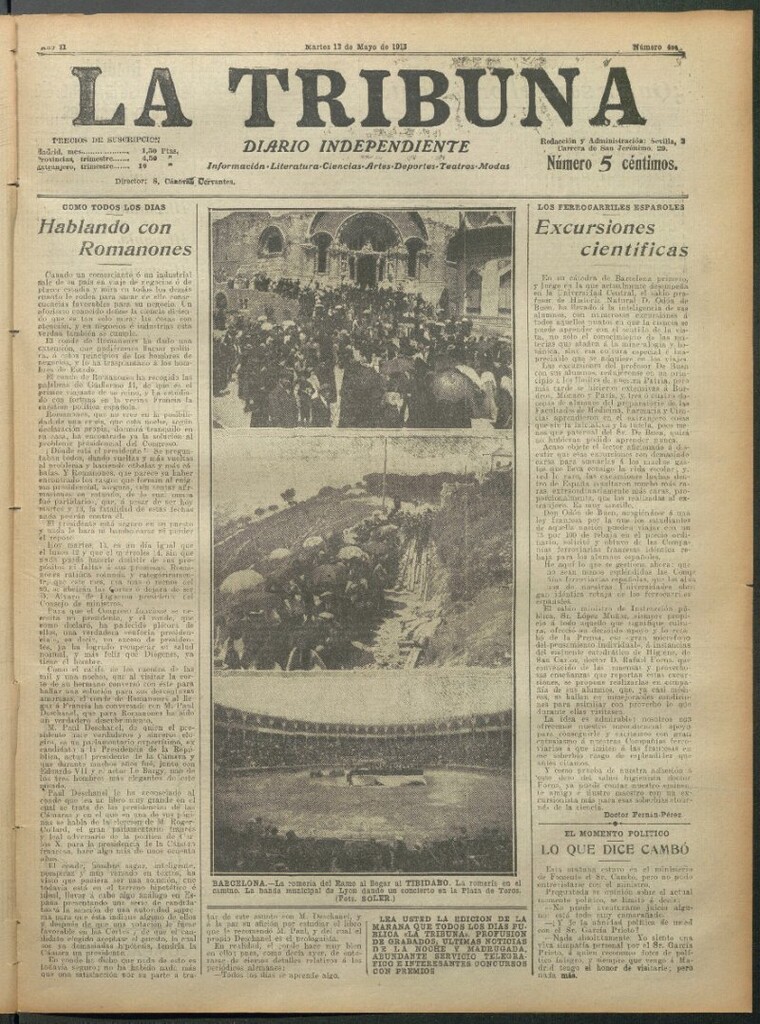 Miniatura de La Tribuna del 13 de mayo de 1913