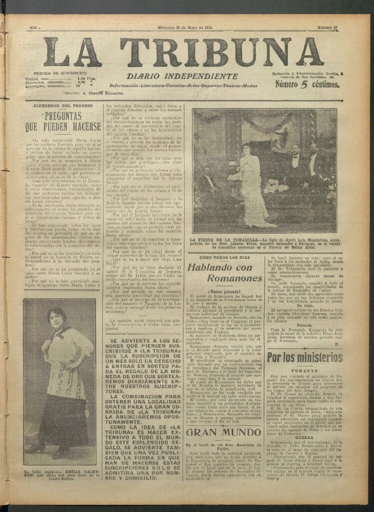 Miniatura de La Tribuna del 28 de mayo de 1913