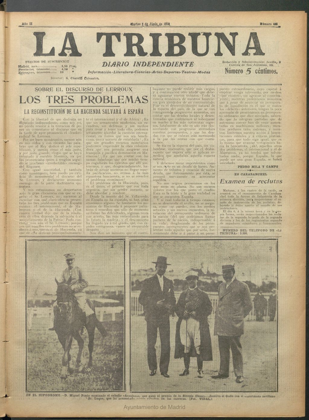 Miniatura de La Tribuna del 3 de junio de 1913