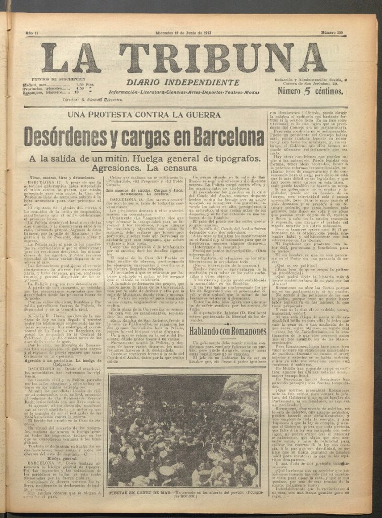 Miniatura de La Tribuna del 18 de junio de 1913