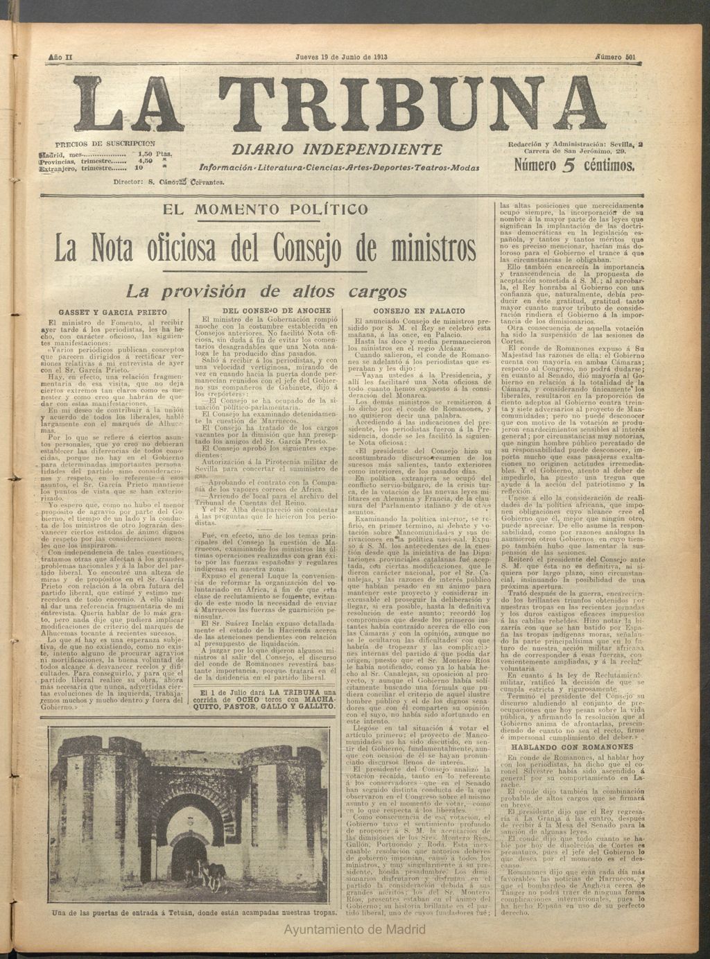 Miniatura de La Tribuna del 19 de junio de 1913