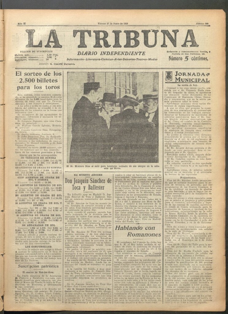 Miniatura de La Tribuna del 27 de junio de 1913