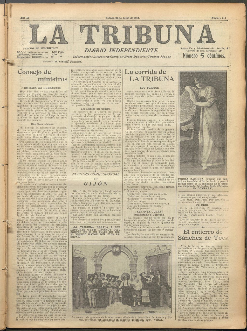 Miniatura de La Tribuna del 28 de junio de 1913