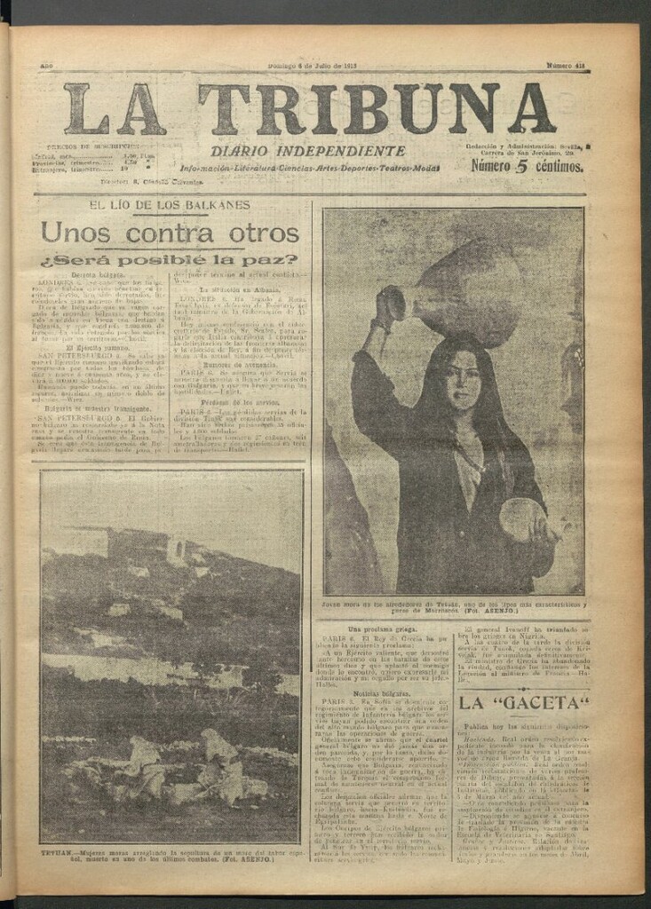 Miniatura de La Tribuna del 6 de julio de 1913