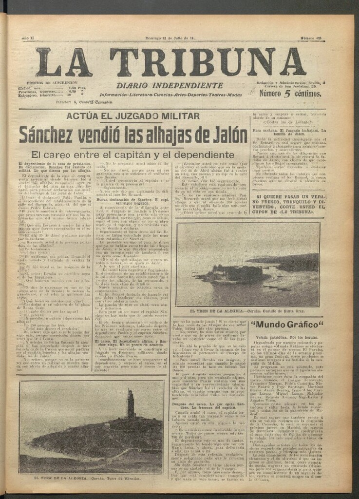 Miniatura de La Tribuna del 13 de julio de 1913