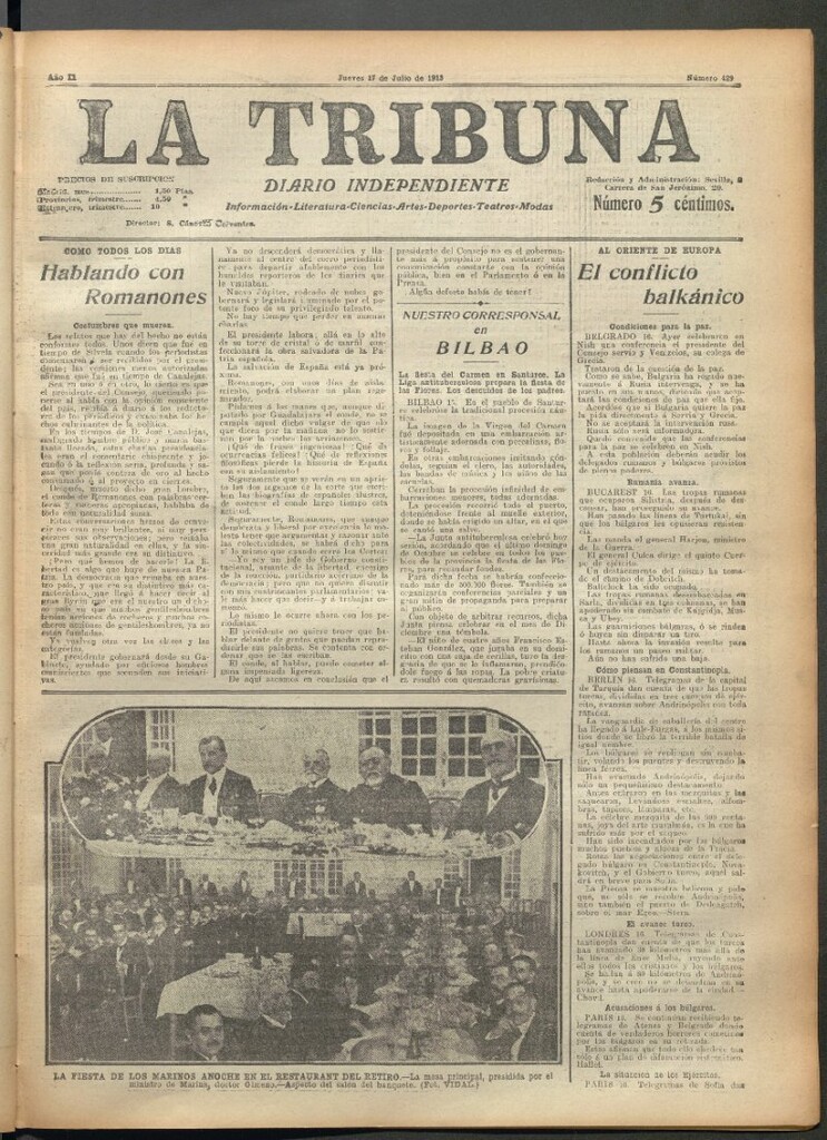 Miniatura de La Tribuna del 17 de julio de 1913