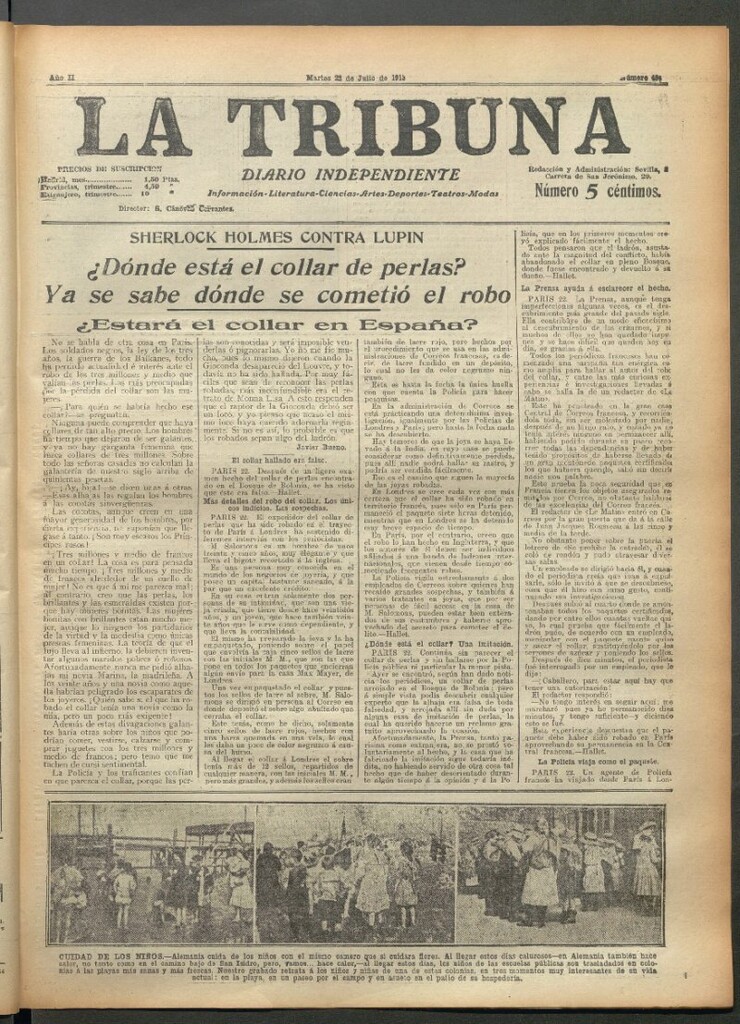 Miniatura de La Tribuna del 22 de julio de 1913
