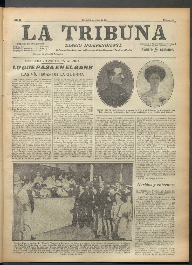 Miniatura de La Tribuna del 25 de julio de 1913