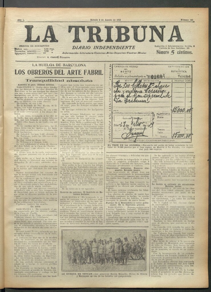 Miniatura de La Tribuna del 2 de agosto de 1913