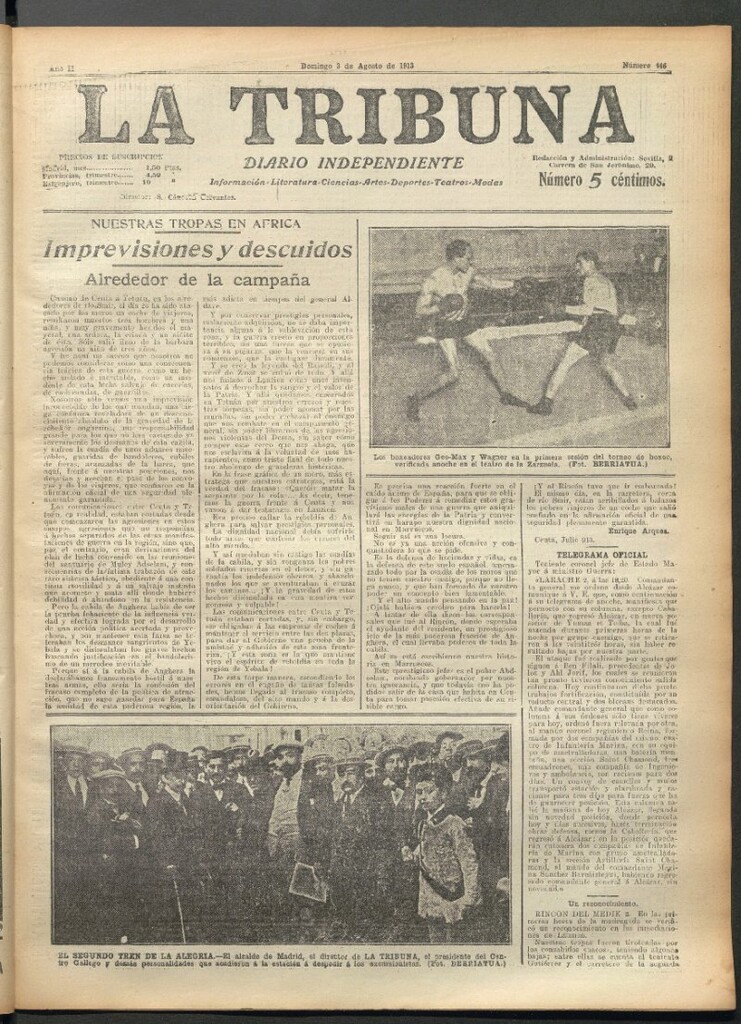 Miniatura de La Tribuna del 3 de agosto de 1913